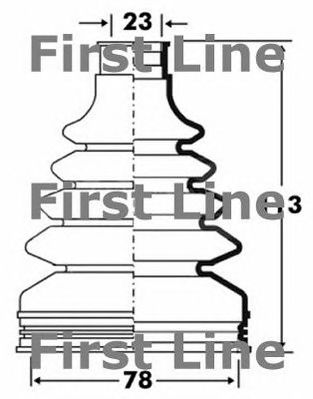 FIRST LINE fcb2886 -  Пыльник, приводной вал